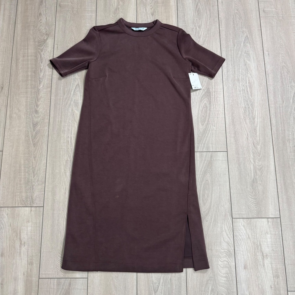 FLX Midi Dress Women XS Landon Plum Short Sleeve Crew Neck WX44A601RS